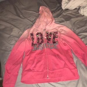 justice hoodie full zip